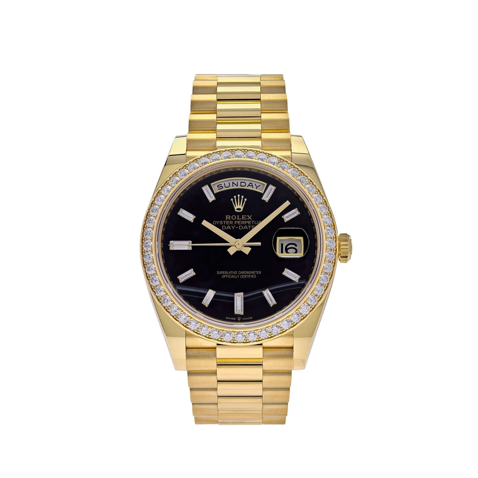 【Free Shipping】【Super Clone】RLX Day-Date 40mm Black Onyx Dial 228348RBR-0039