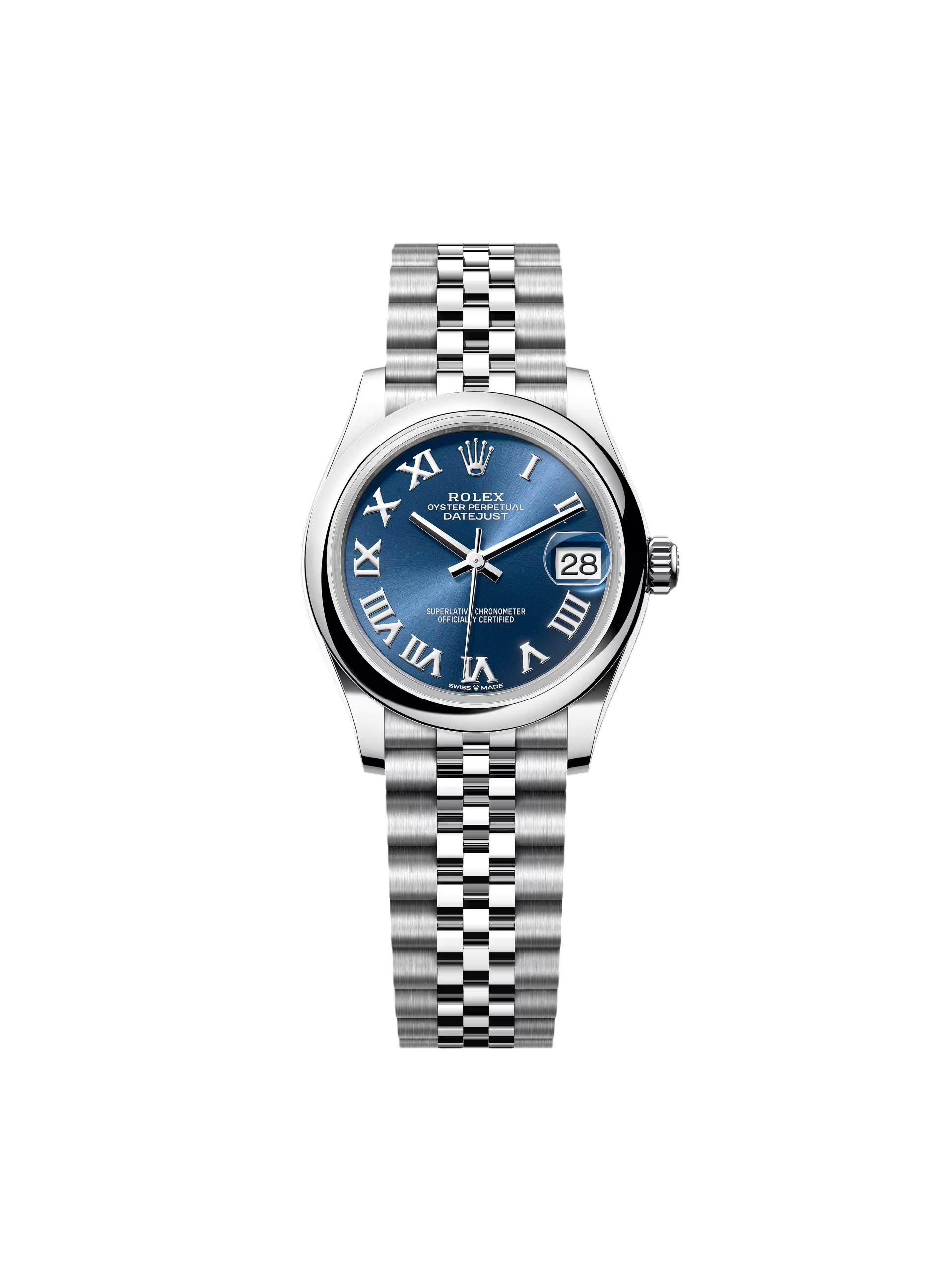 【Free Shipping】【Super Clone】RLX Datejust m278240-0017/0018 31mm Blue Roman Domed Bezel Oyster Oystersteel