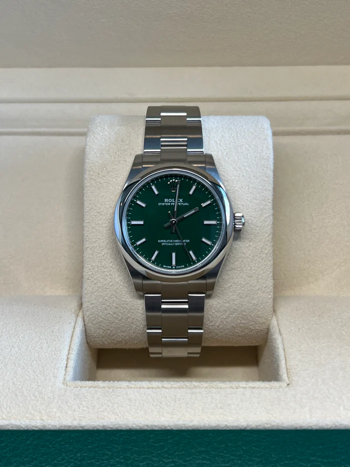 【Free Shipping】【Super Clone】RLX Oyster Perpetual 31mm 277200-0006 Green Dial Oyster Bracelet Watch