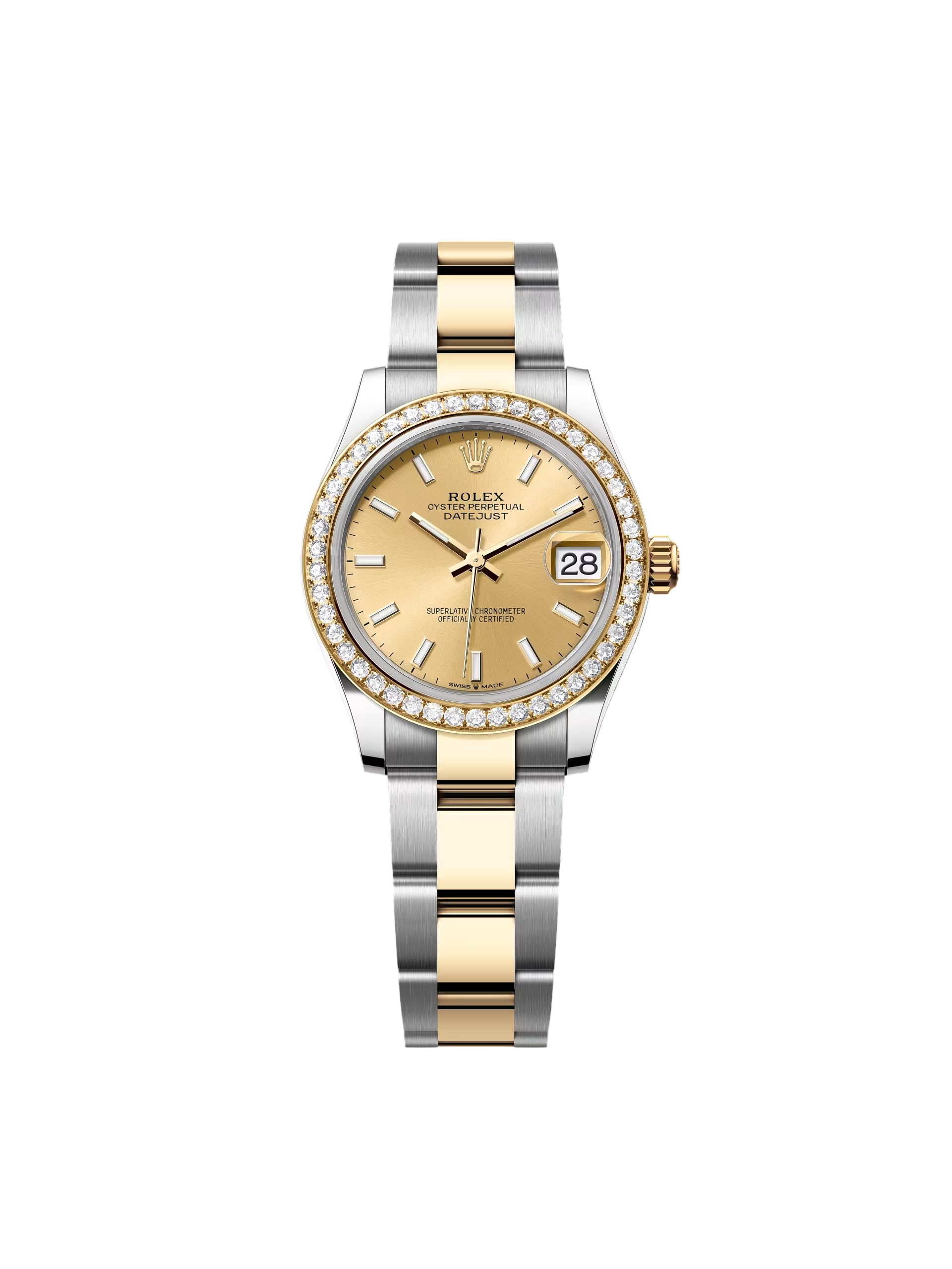 【Free Shipping】【Super Clone】RLX Datejust m278383-0013/0014  31mm Champagne Dial Oyster Bracelet