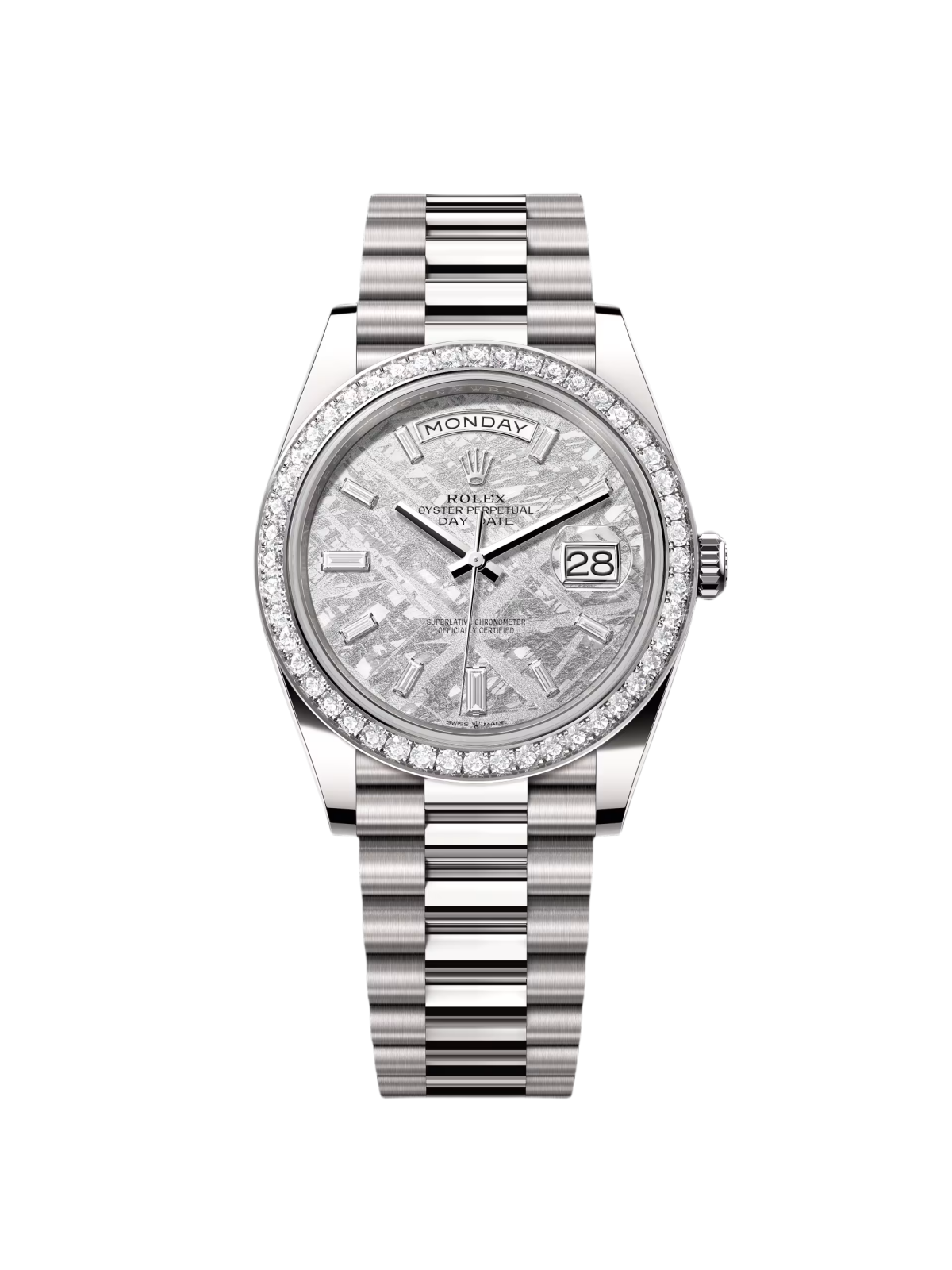 【Free Shipping】【Super Clone】RLX  Day-Date 40mm 228349RBR-0040 Meteorite Dial President Bracelet