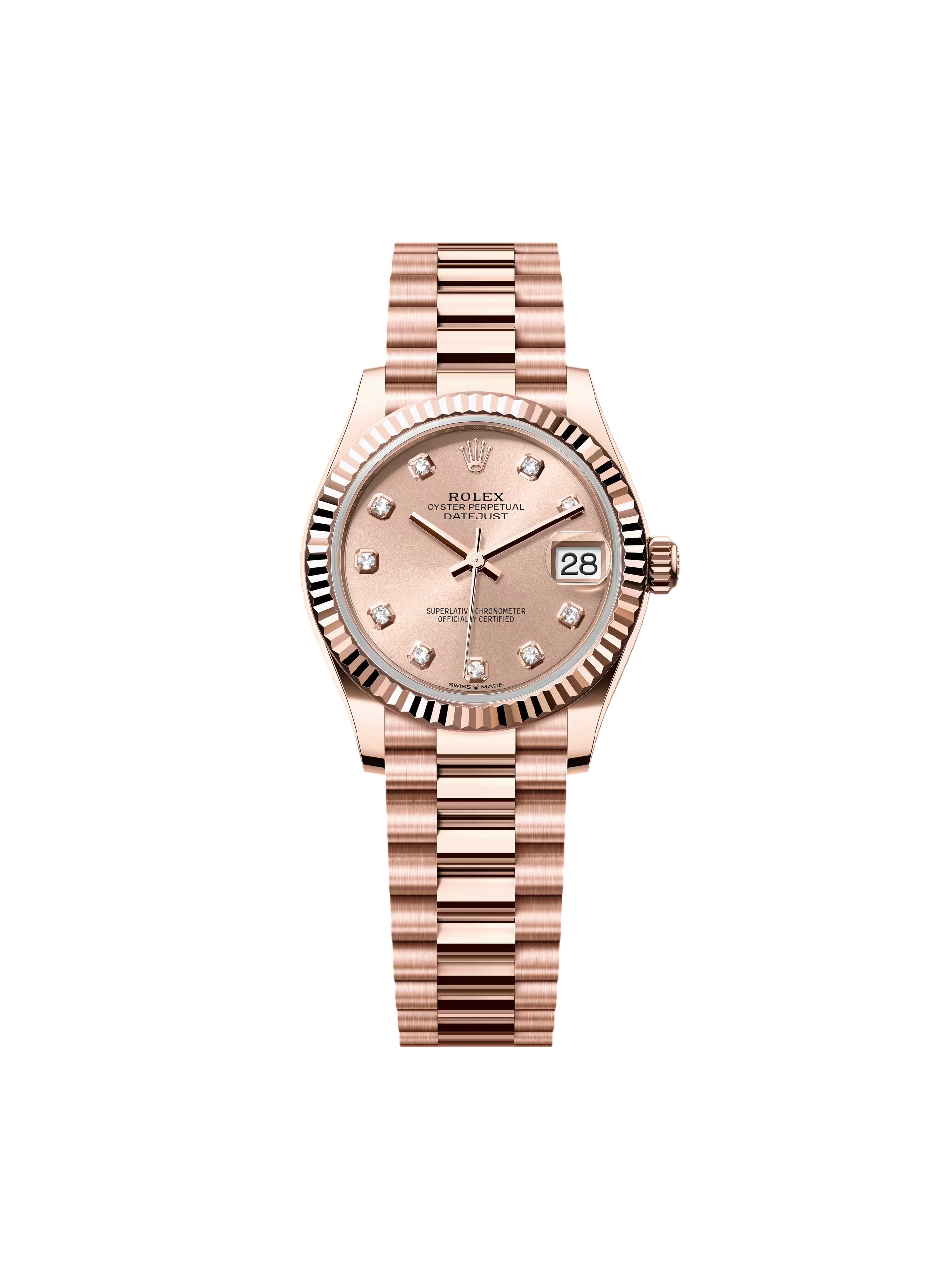 【Free Shipping】【Super Clone】RLX Datejust m278275-0031 Rosé Dial 31mm