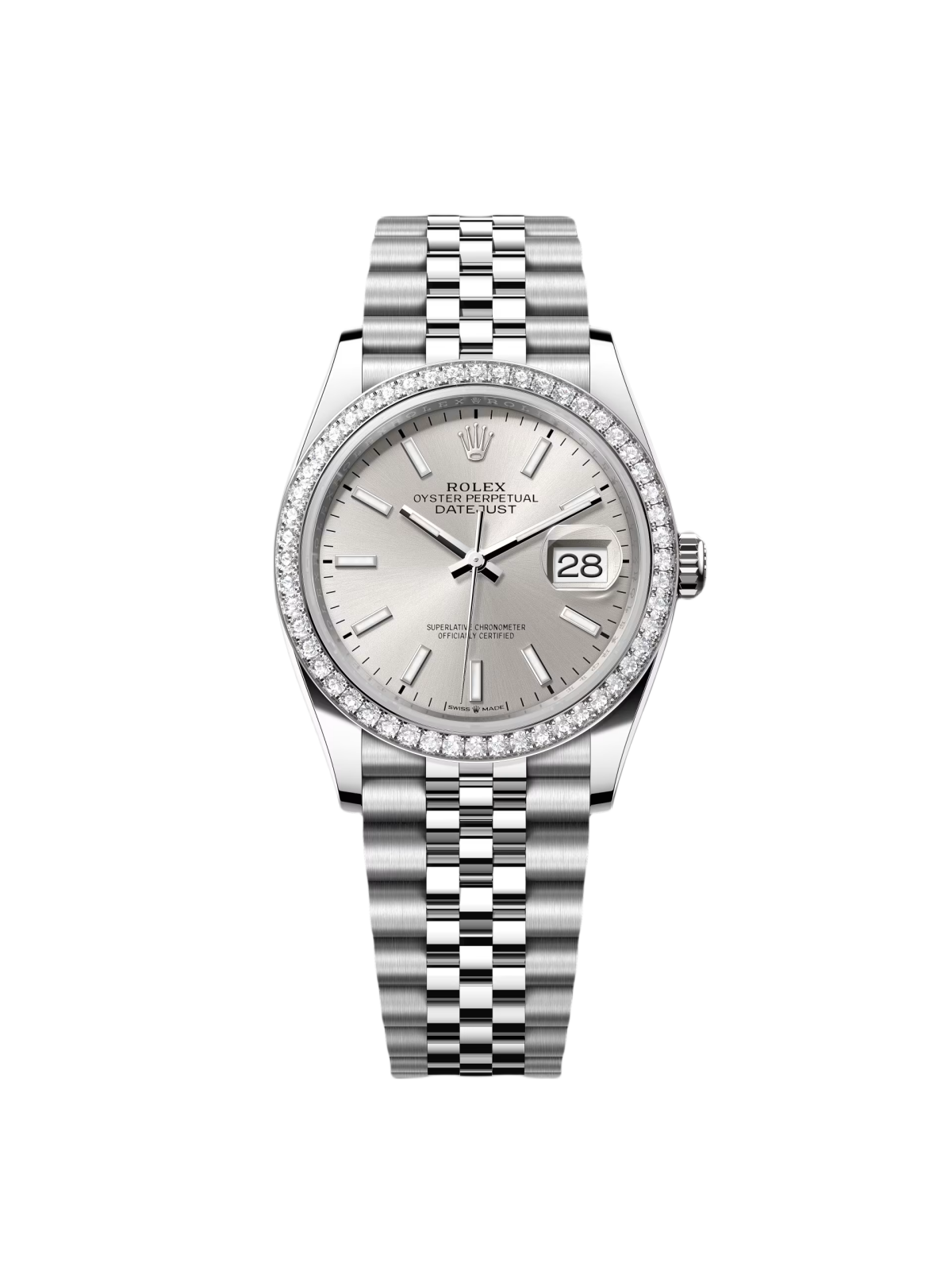 【Free Shipping】【Super Clone】RLX  Datejust 36mm 126284 Silver Dial  Watch