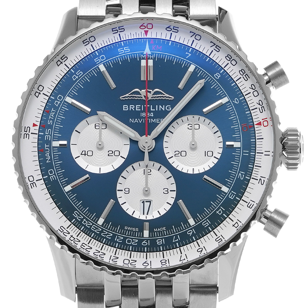 【Free Shipping】【Super Clone】Breitling AB0137211C1A1 Navitimer B01 Blue Dial - Νew