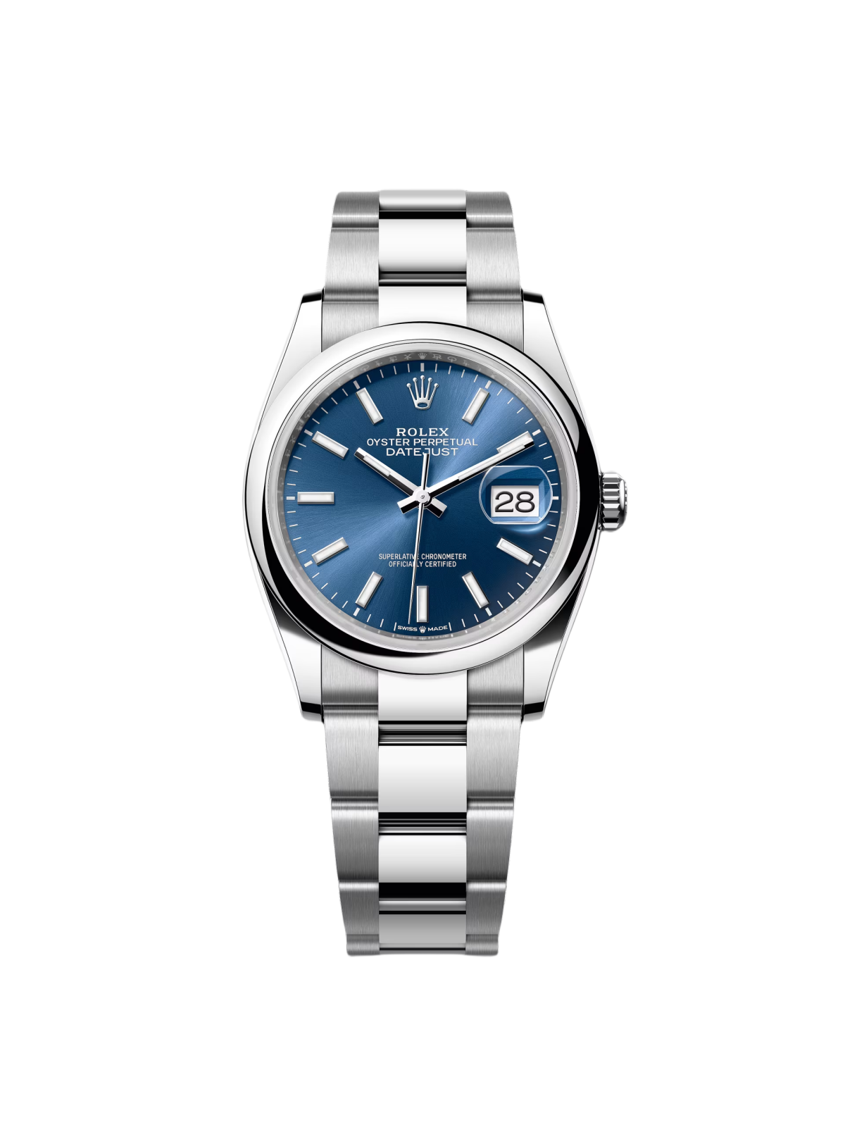 【Free Shipping】【Super Clone】RLX  Datejust 36mm 126200 Stainless Steel Blue Dial Oyster Watch