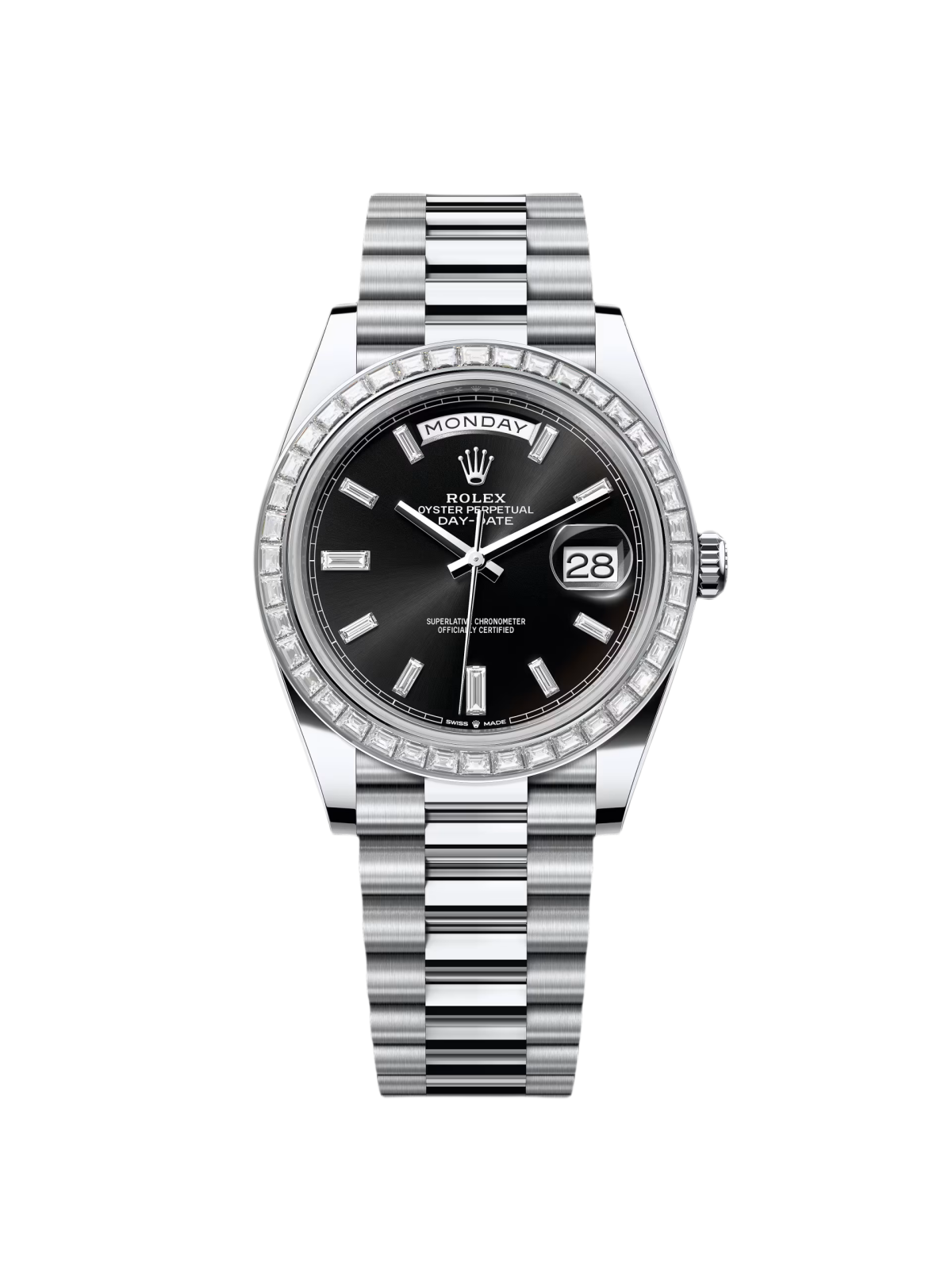 【Free Shipping】【Super Clone】RLX Day-Date 40mm 228396TBR-0012 Black Diamond Dial