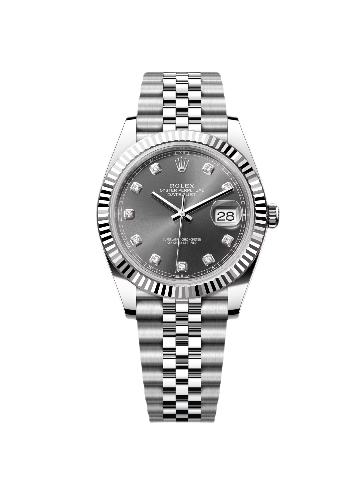 【Free Shipping】【Super Clone】RLX  Datejust 41mm 126334 Slate Diamond Jubilee Stainless Steel