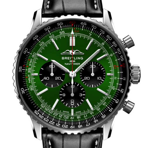 【Free Shipping】【Super Clone】Breitling AB0137241L1P1 Navitimer B01 Green Dial