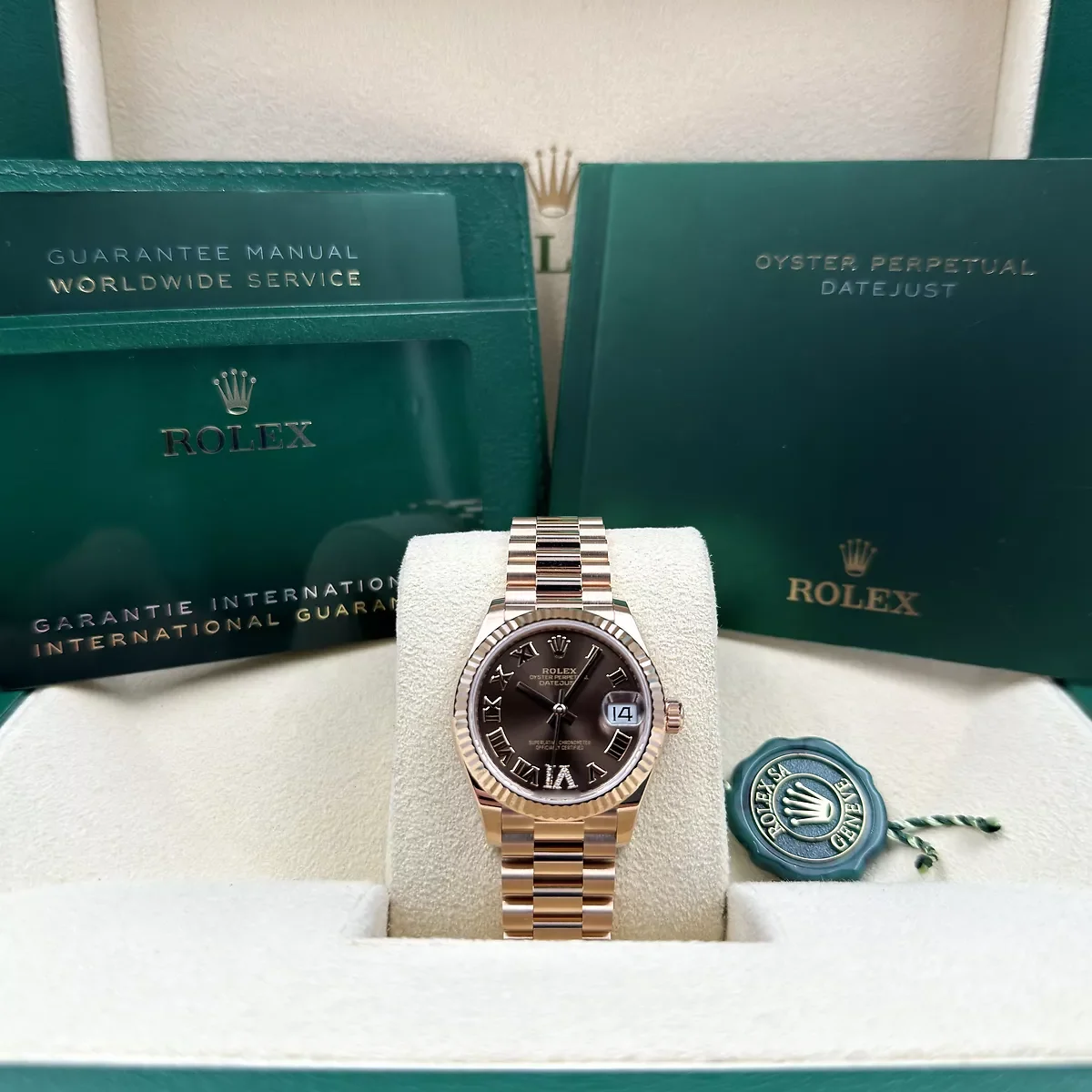 【Free Shipping】【Super Clone】RLX Datejust m278275-0025 Chocolate 31mm Dial
